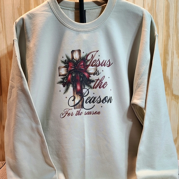 Jesus Is the Reason for the Season Sweatshirt – Christian Christmas Pullover – - Picture 3 of 15